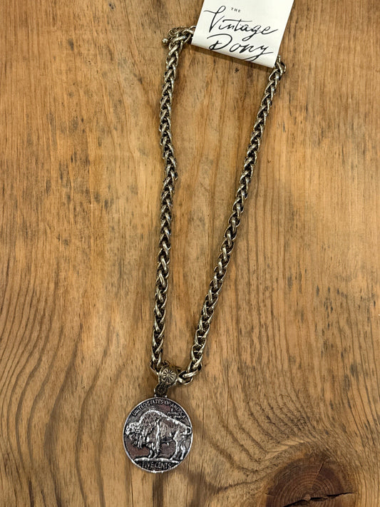 Gold Chief/Buffalo necklace