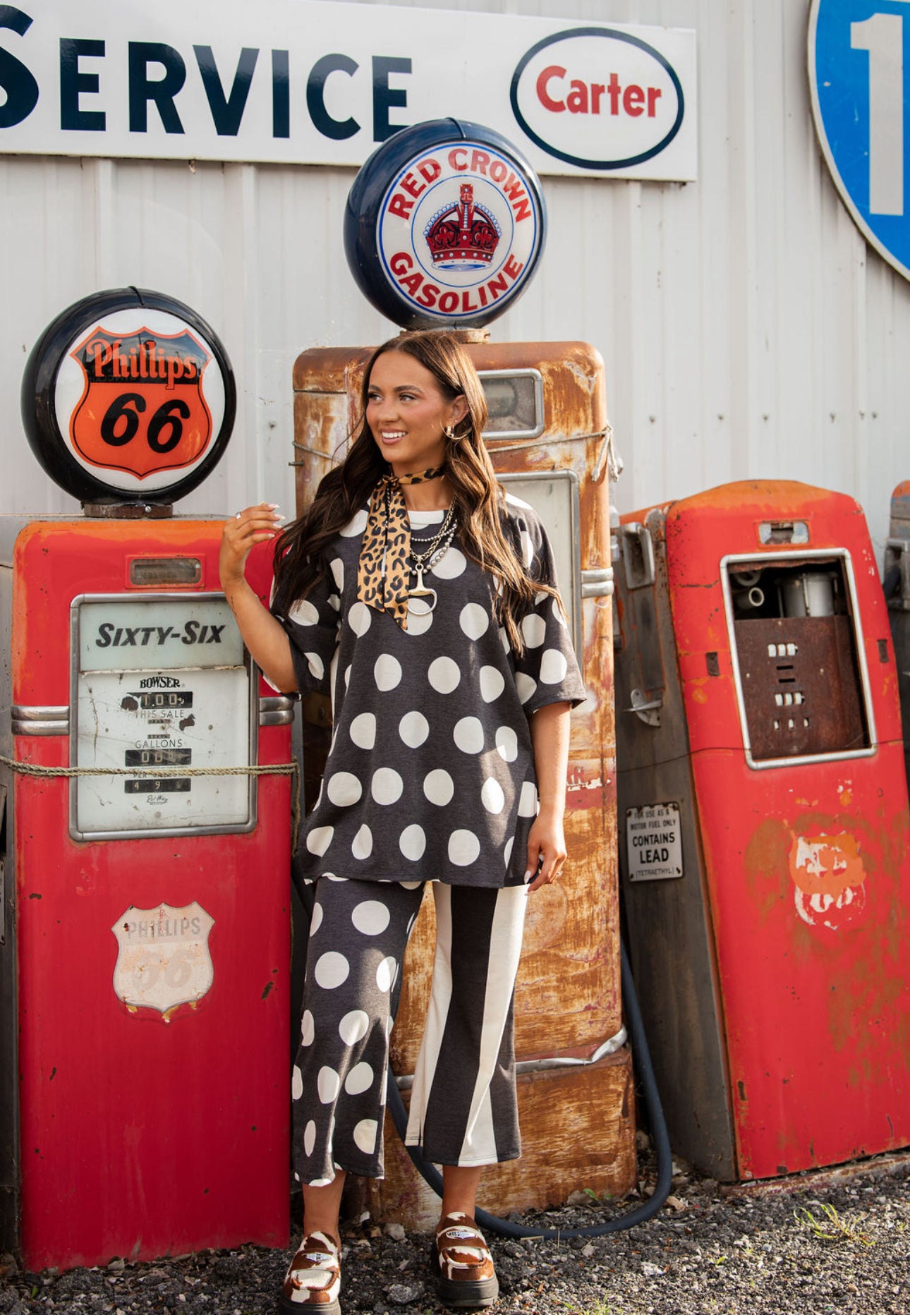 Black + White Polka Dot Set