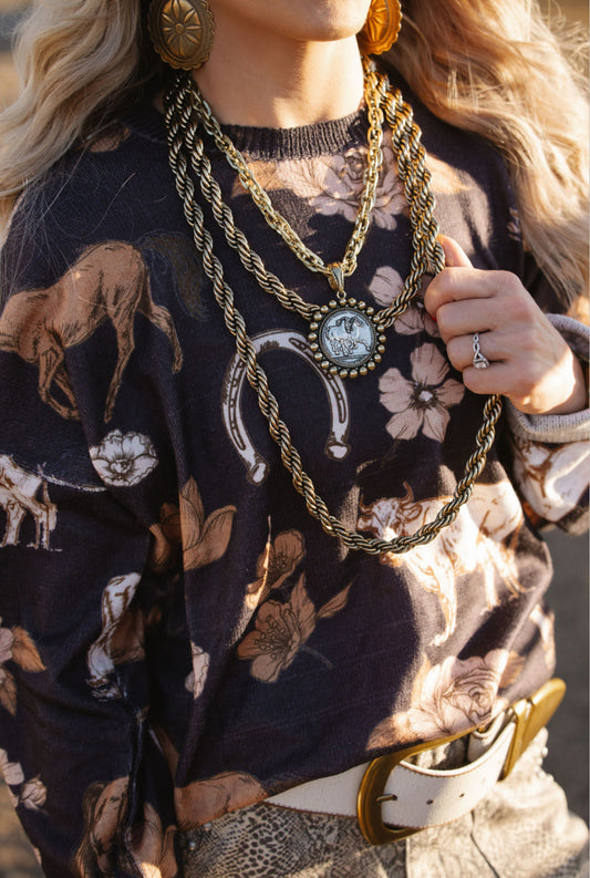Gold Brass Rope Layering Chain