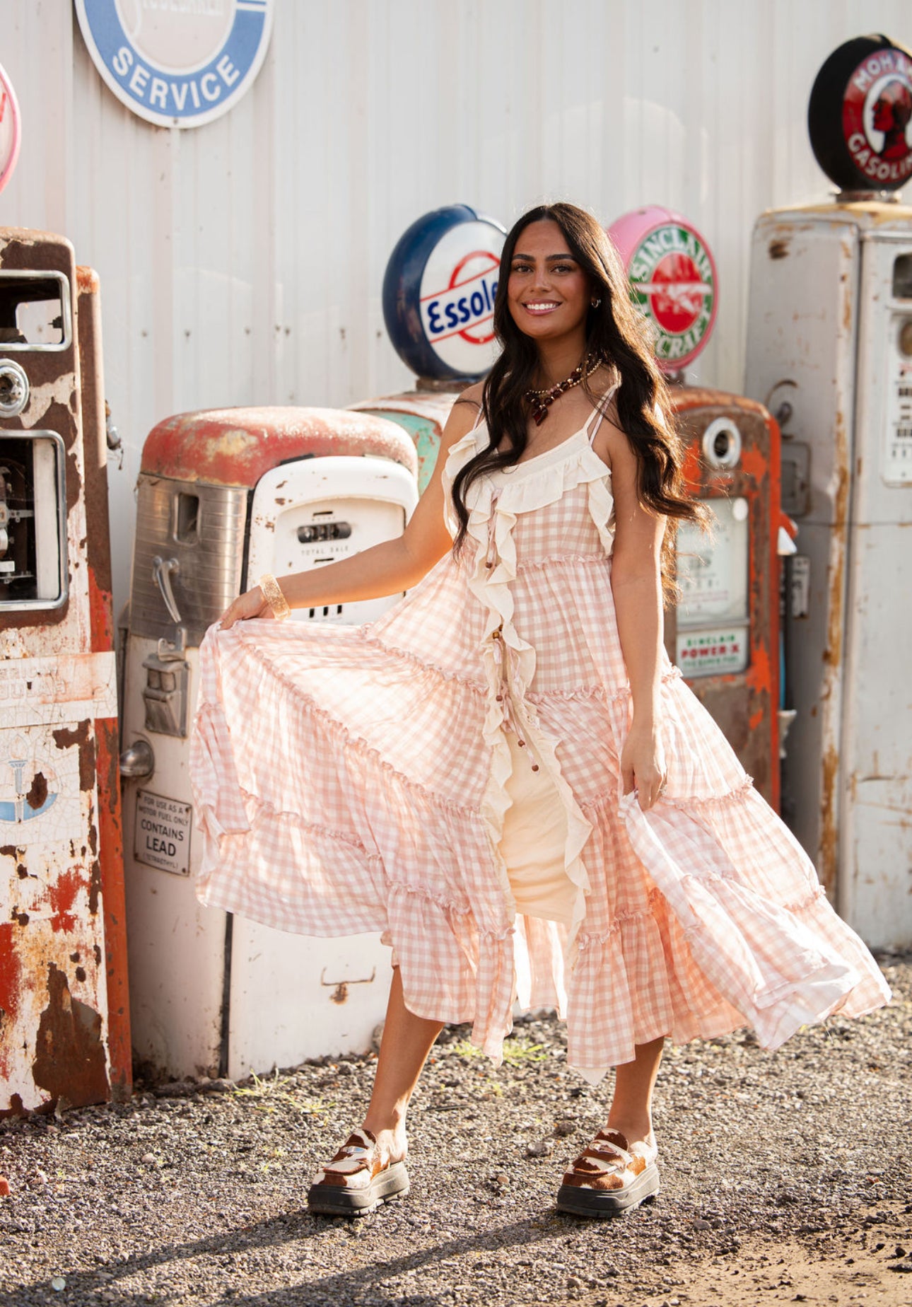 Baby Pink Gingham Dress