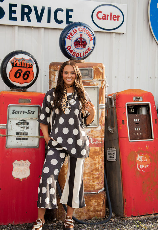 Black + White Polka Dot Set