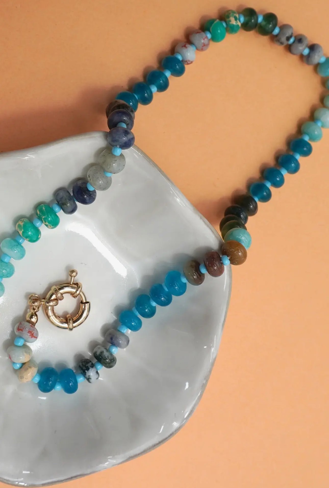 Multicolor Beaded Glass Necklace