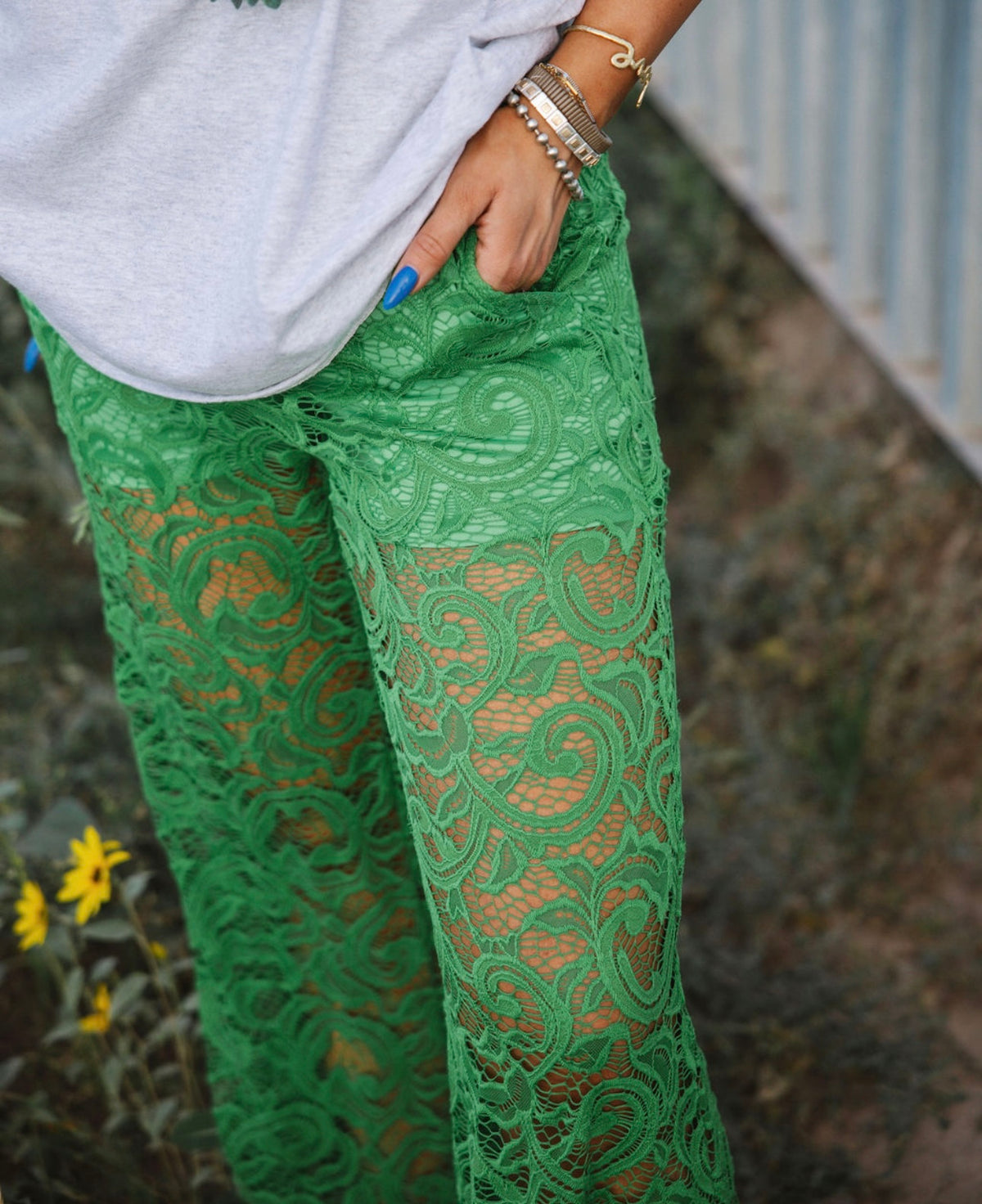 The Sagebrush + Cactus Lace Pants