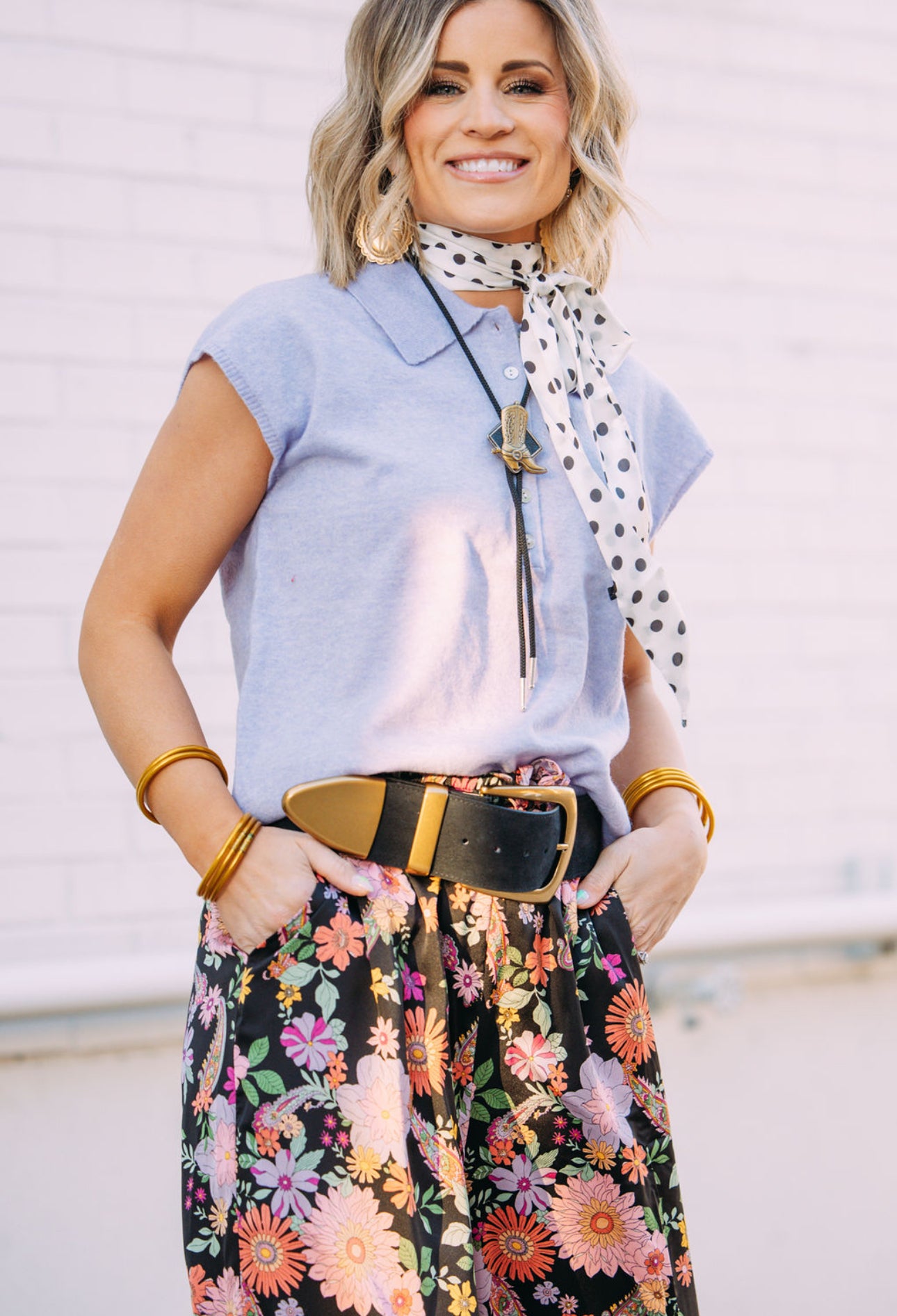 Lavender Collared Sweater Top