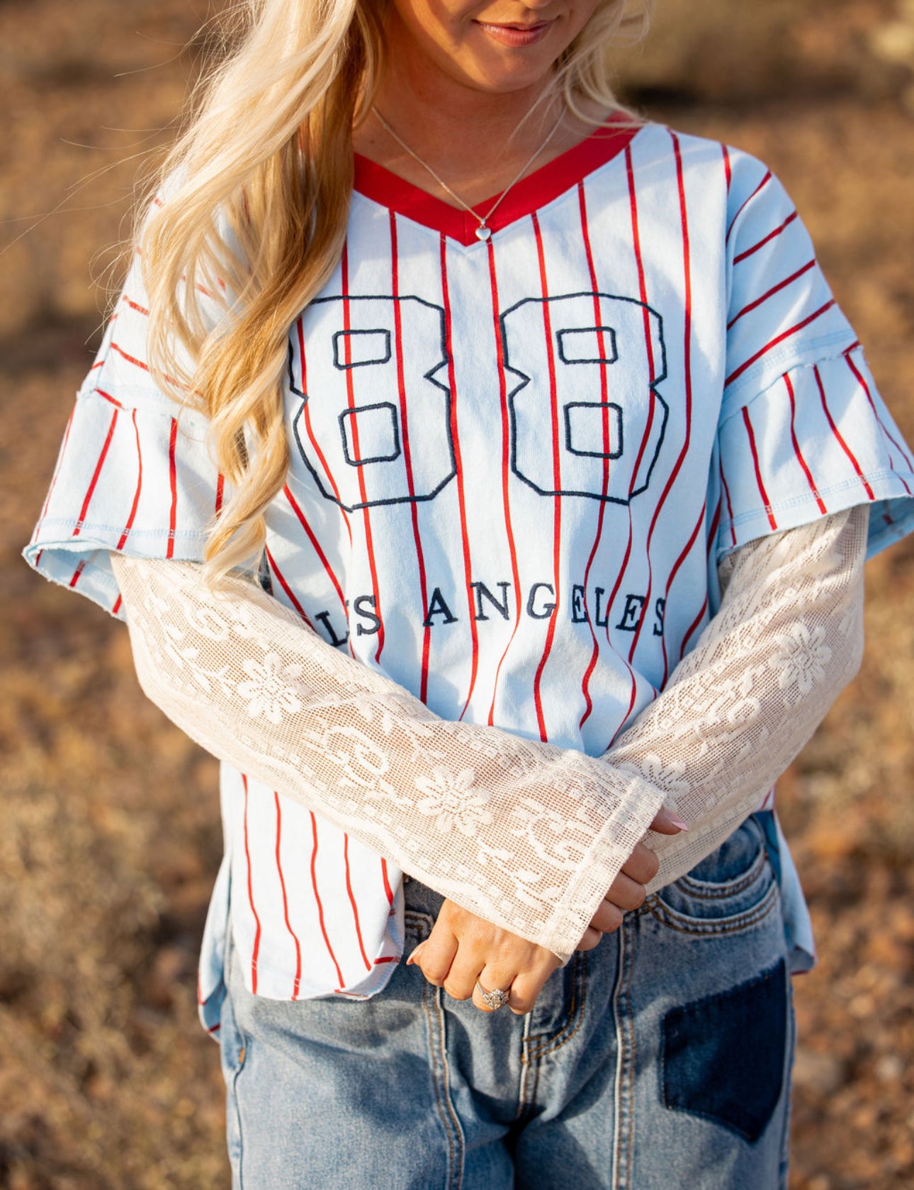 Jersey + Lace Long Sleeved