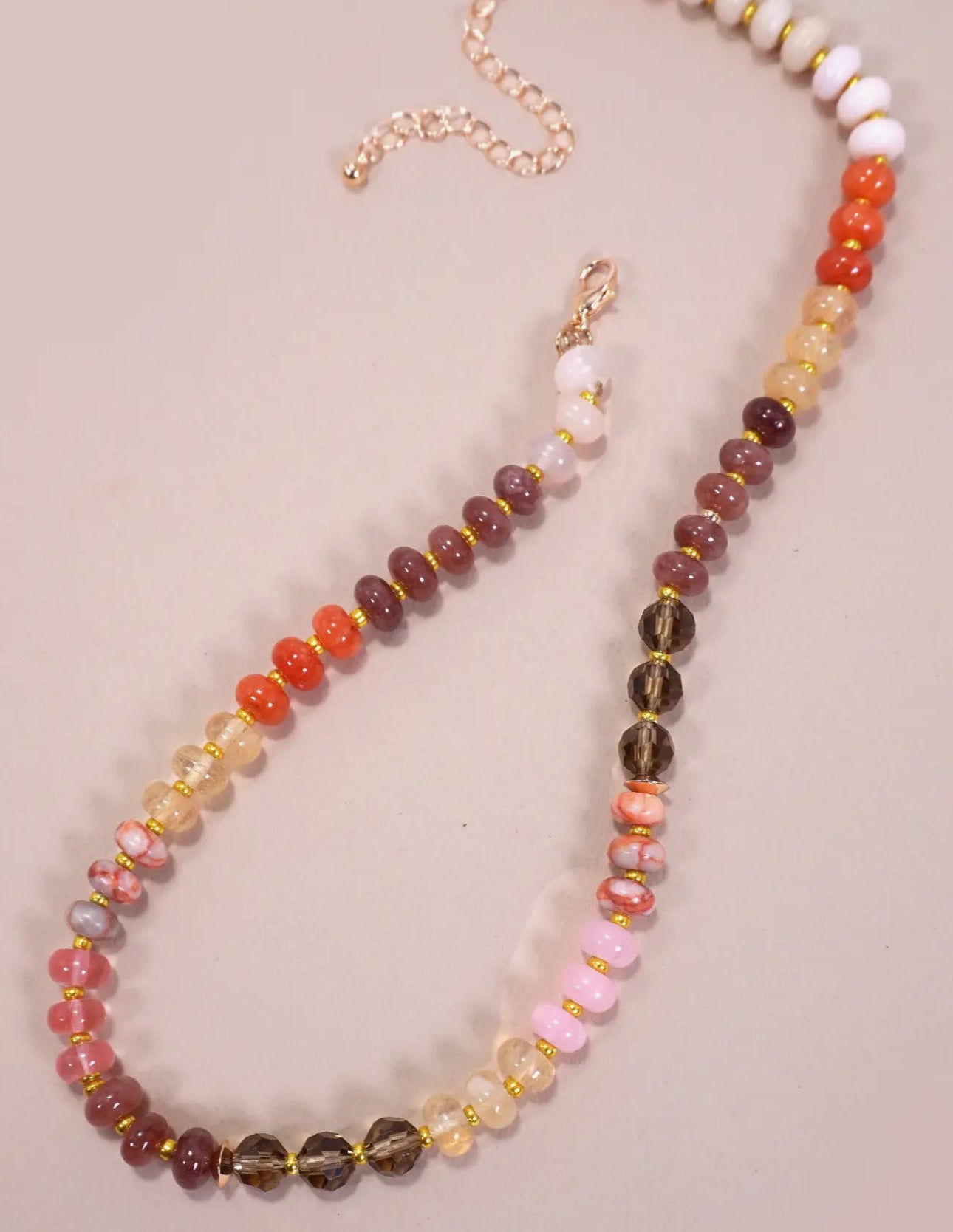 Multicolor Beaded Glass Necklace