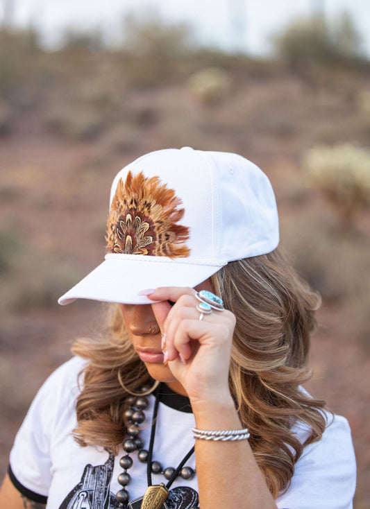 White Feather Trucker Hat