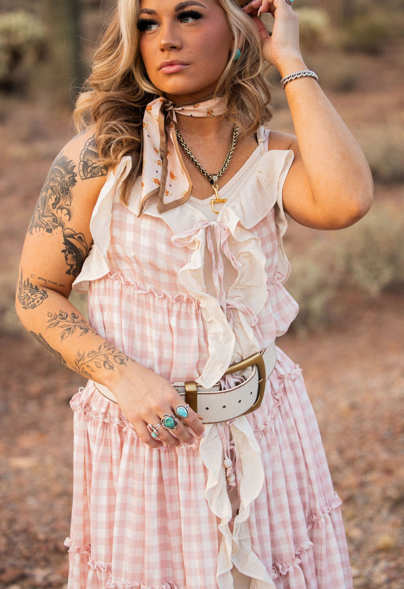 Baby Pink Gingham Dress