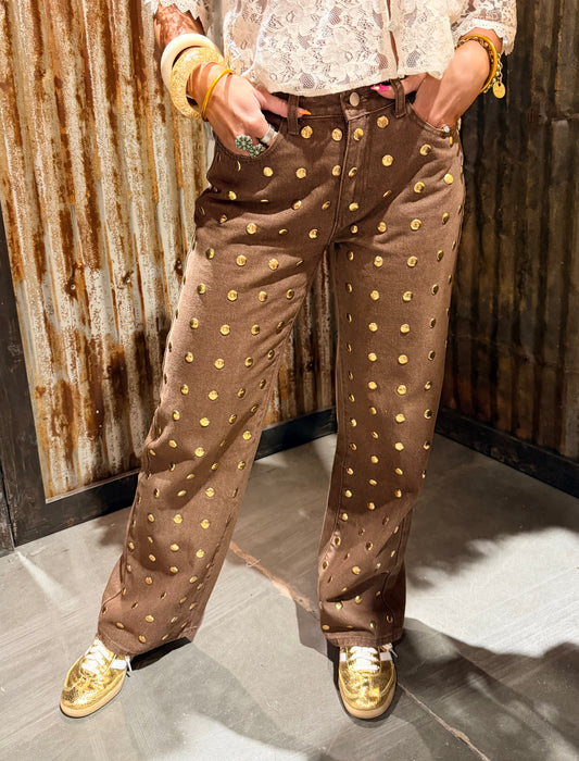 Gold Stud Jeans