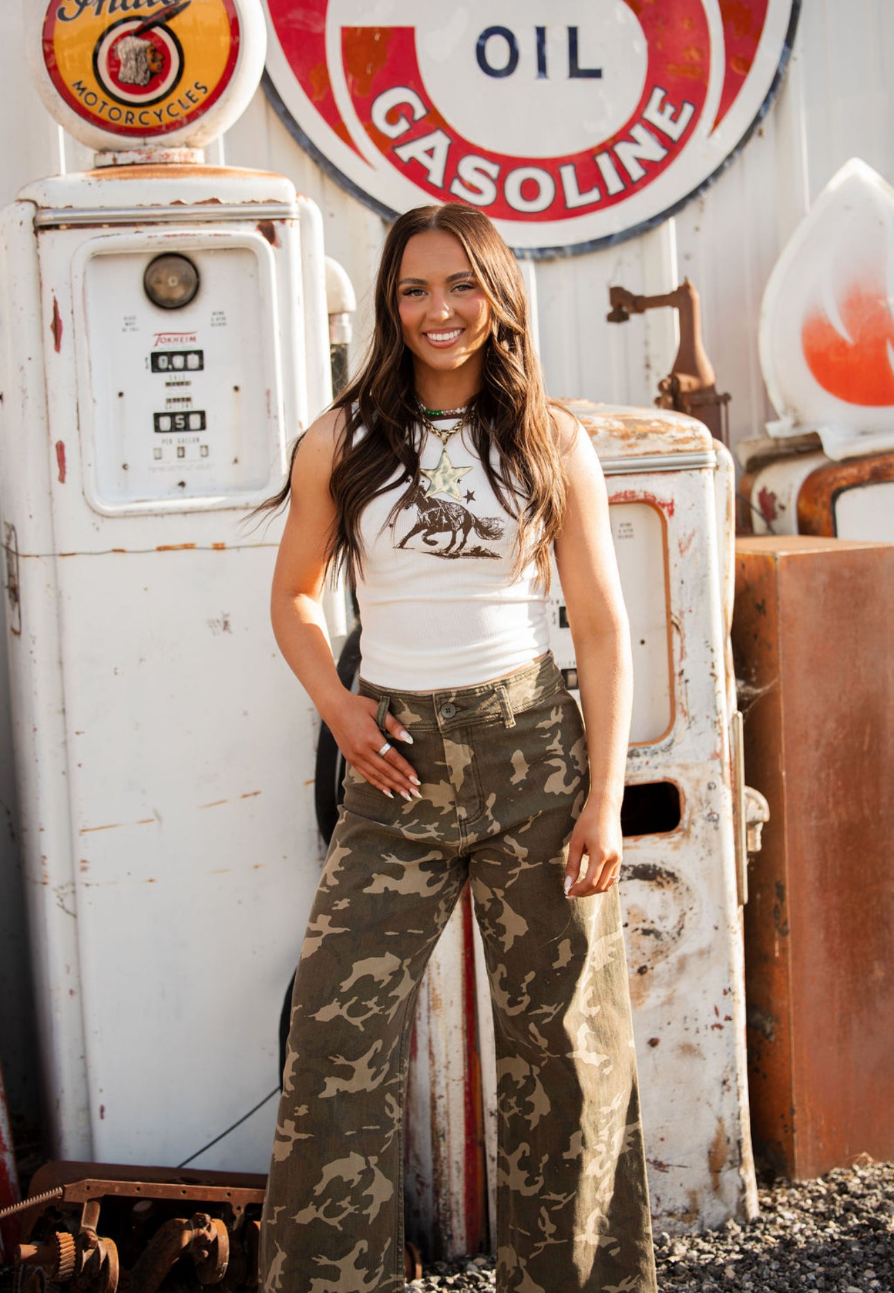 Camo Straight Leg Pant