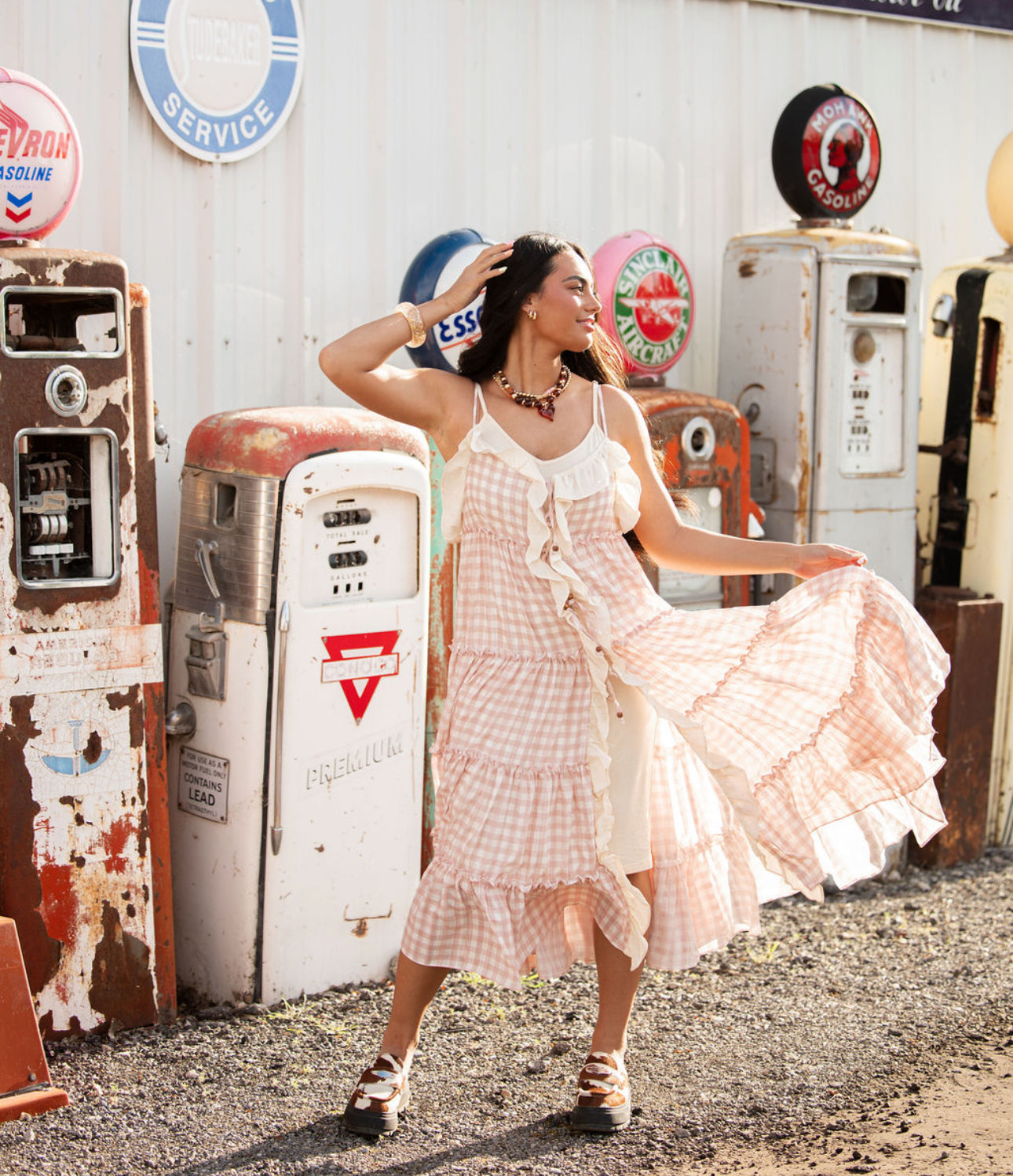 Baby Pink Gingham Dress