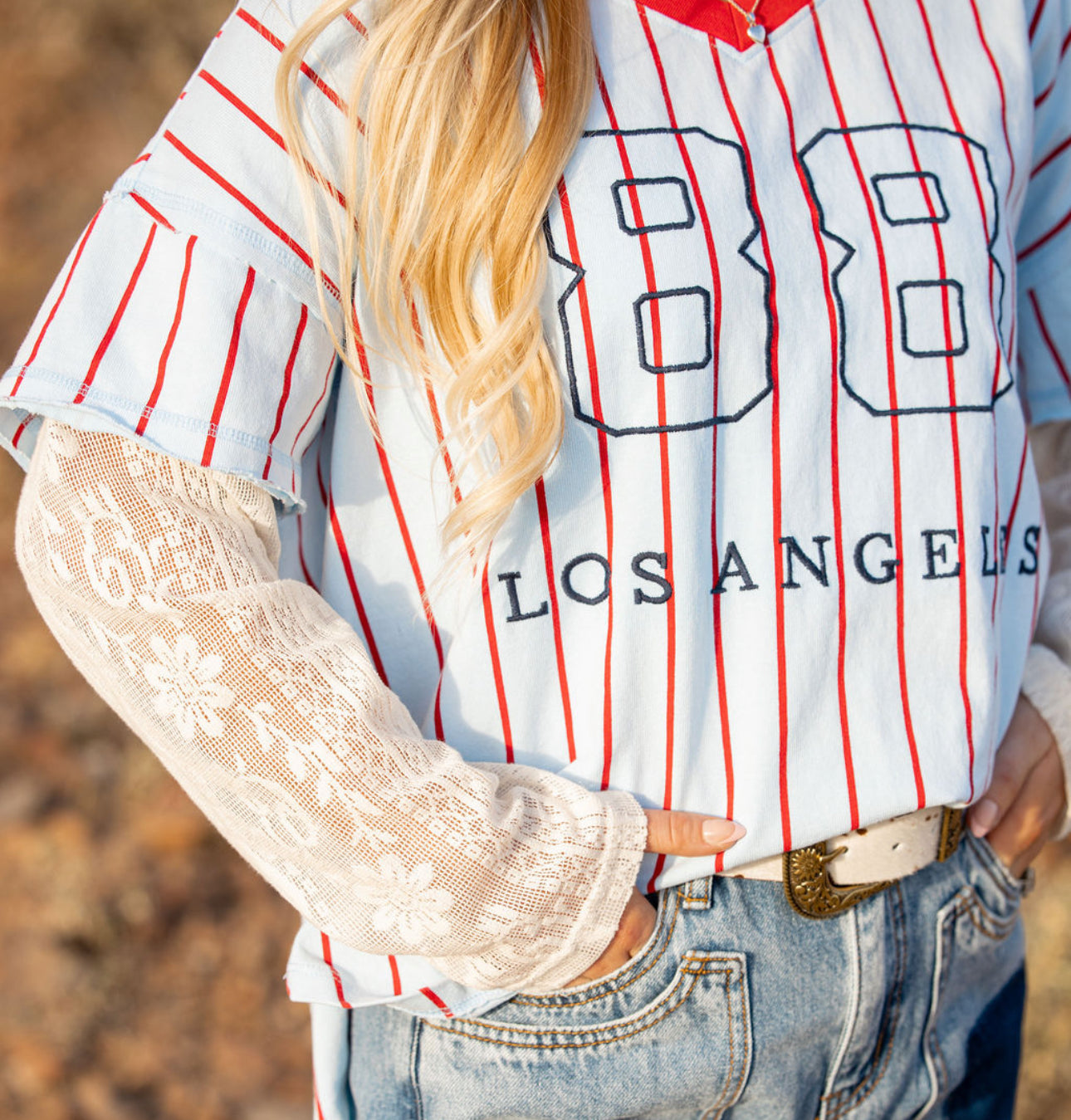 Jersey + Lace Long Sleeved