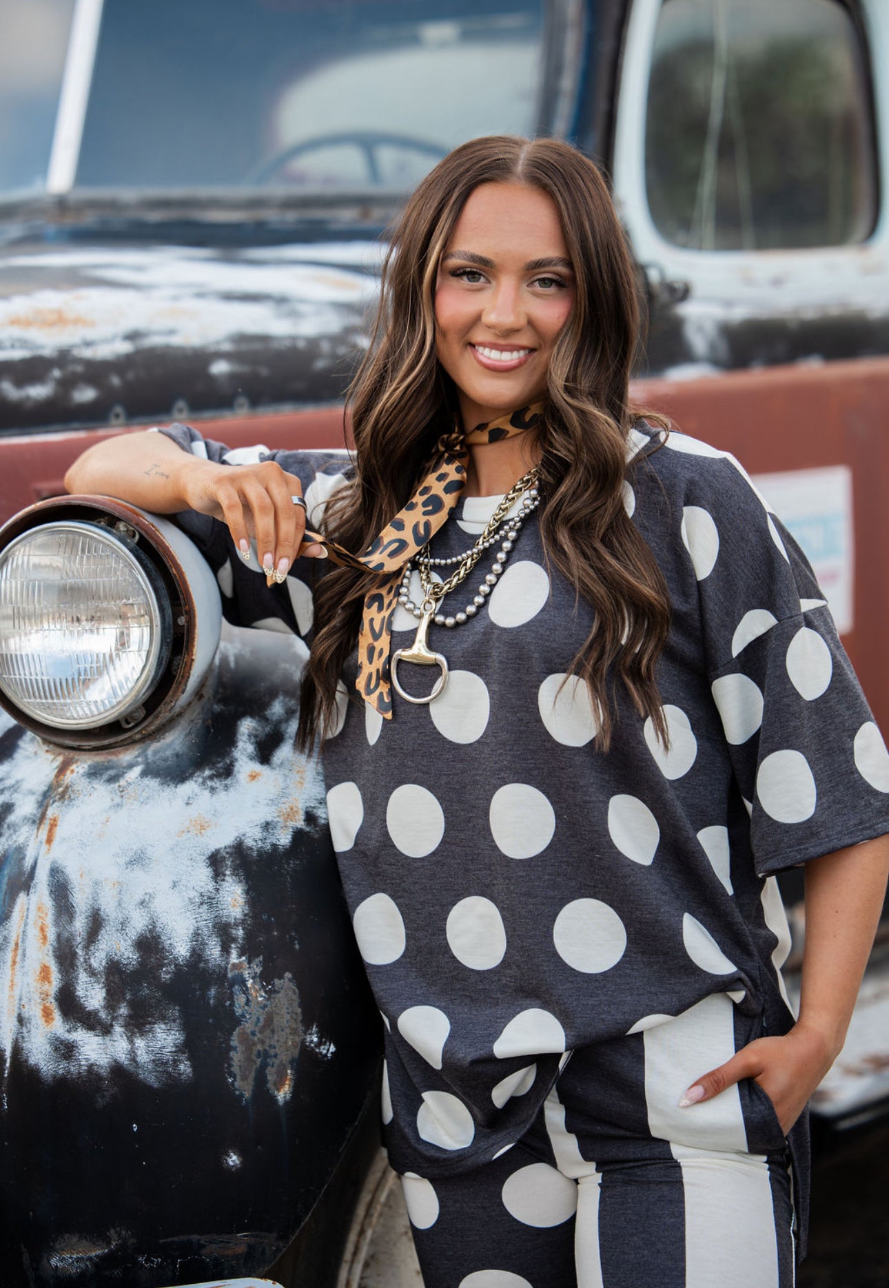 Black + White Polka Dot Set