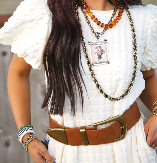 Cowgirl Pendant Necklace