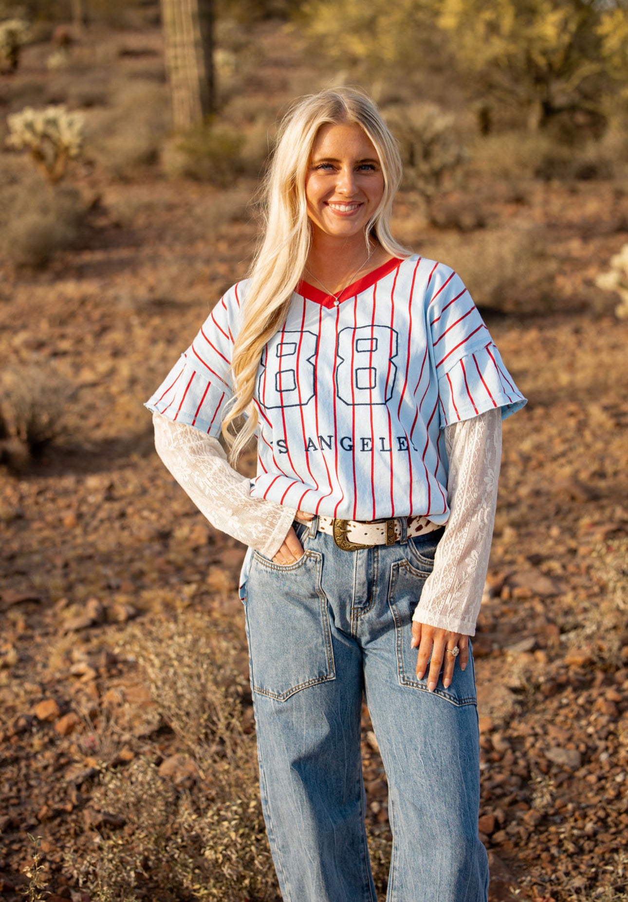 Jersey + Lace Long Sleeved