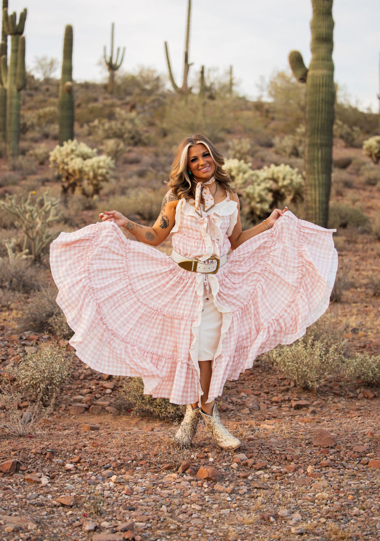 Baby Pink Gingham Dress