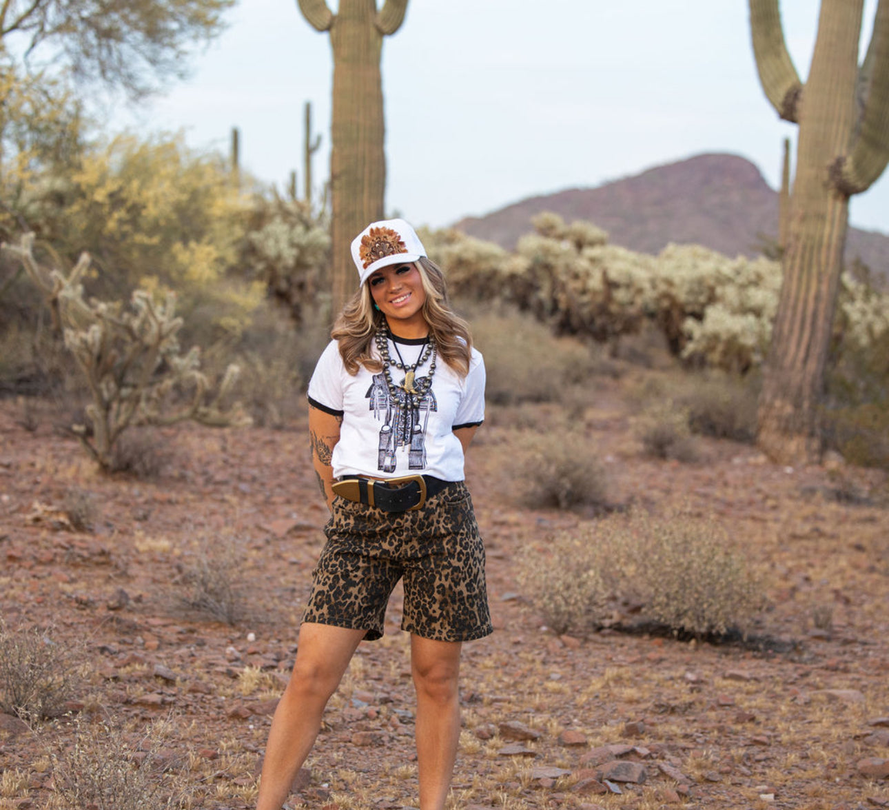 Cheetah Print Bermuda Shorts