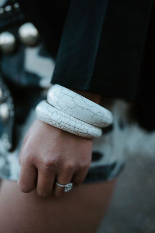 White Marble Bangle