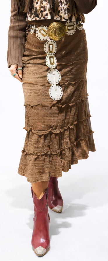 Mocha Brown Lace Skirt