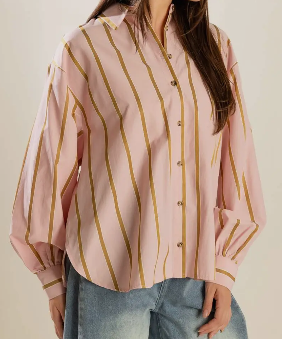 Stripe Button Down Top