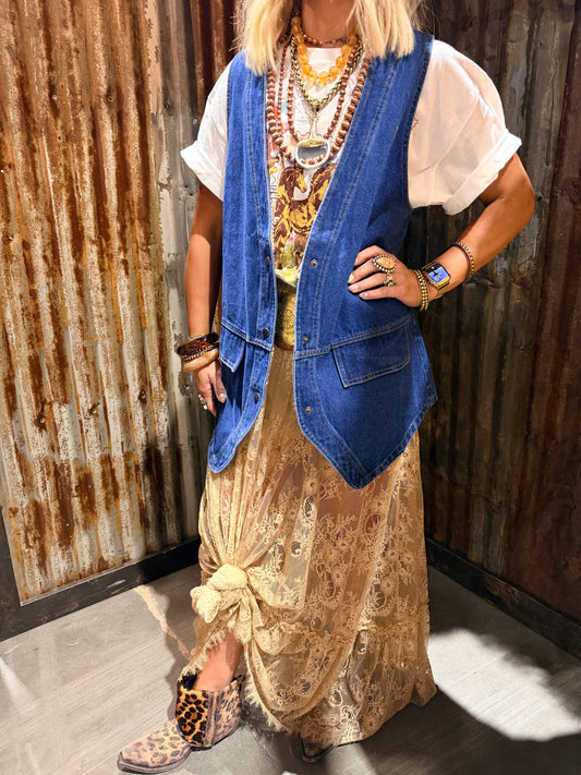 Dark Denim Vest