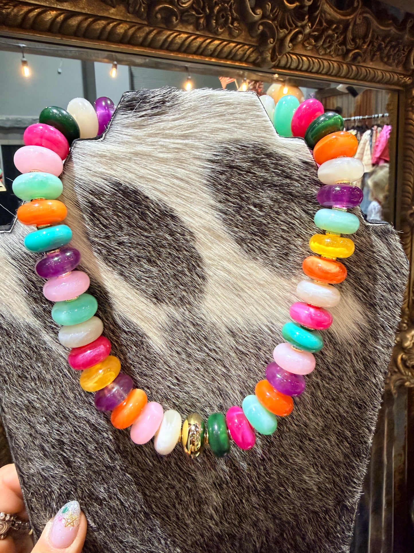 Multicolored Large Bubble Necklace