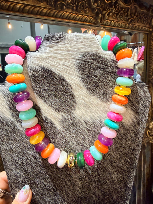 Multicolored Large Bubble Necklace