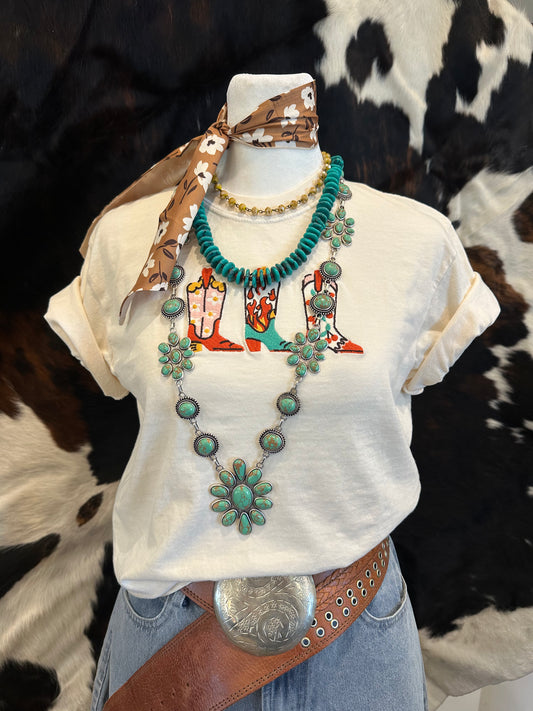 Embroidered Boot Top