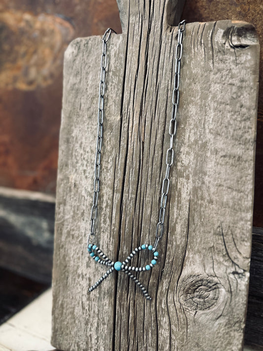 Navajo Pearl Bow Necklace