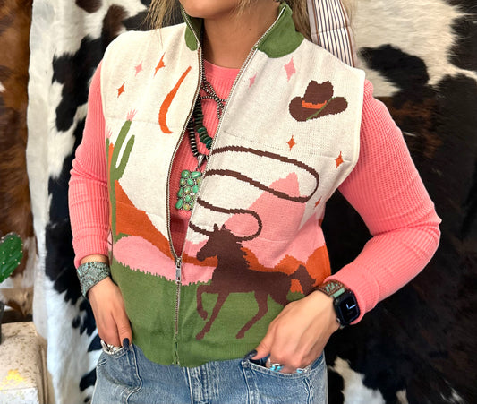 Western Sweater Vest