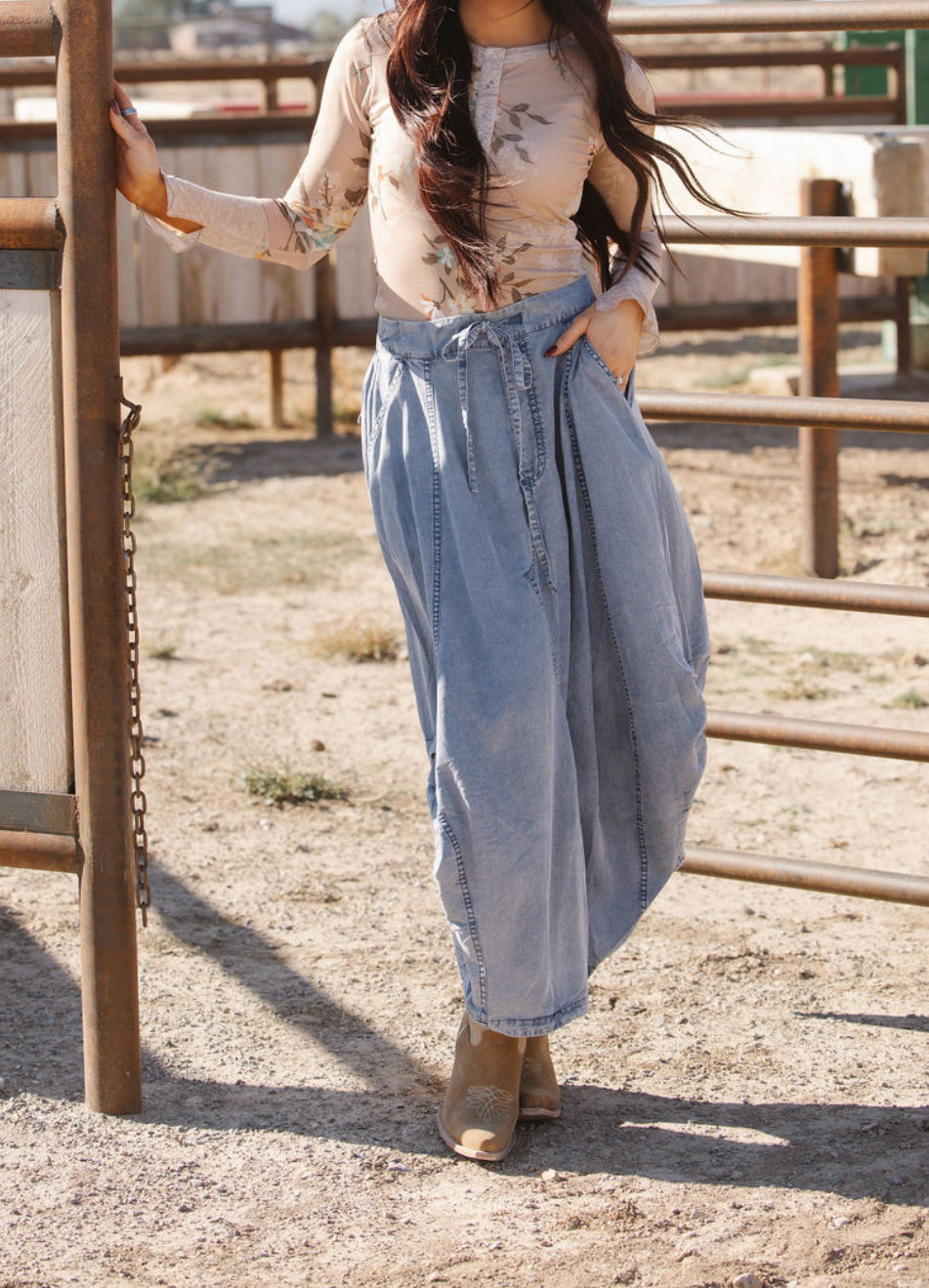 The Sundown Denim Skirt