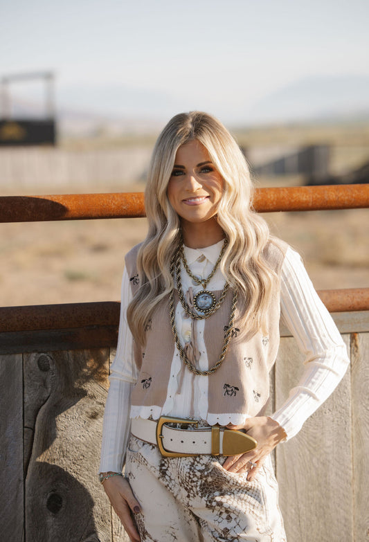 The Honey Suede Horse Vest