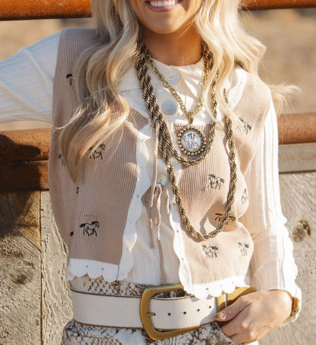 The Honey Suede Horse Vest