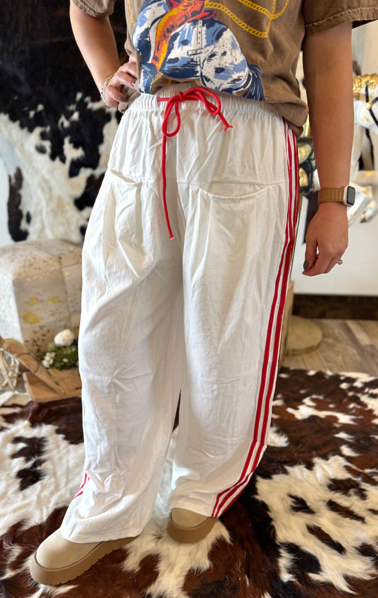 Red Stripe Track Pant