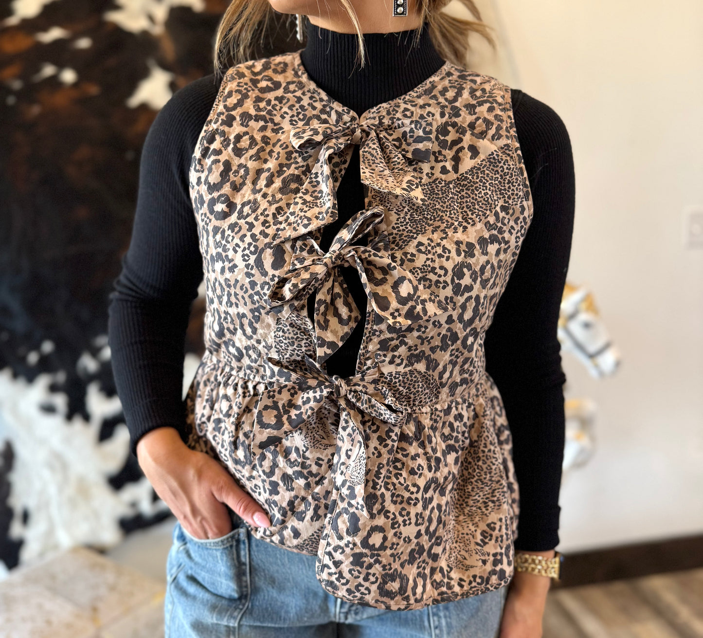 Cheetah Quilted Vest