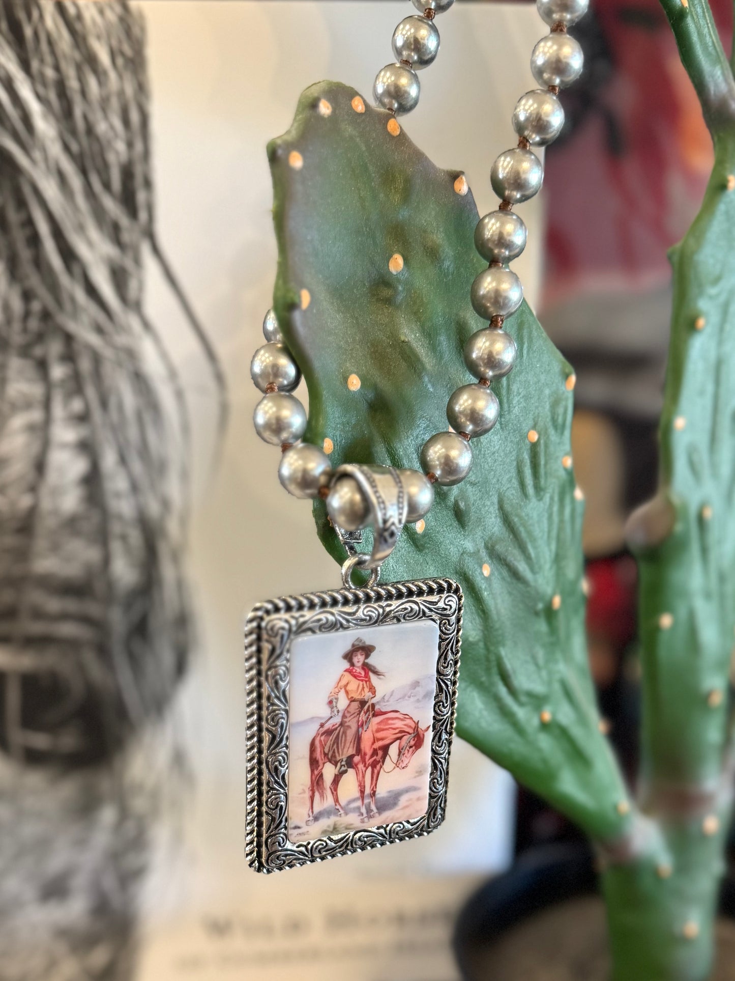 Cowgirl Pendant Necklace