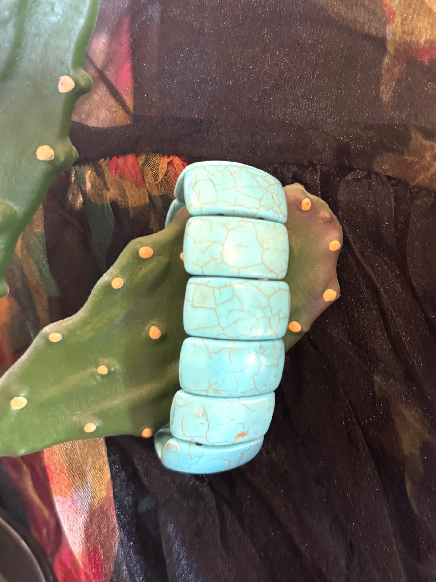 Turquoise Stone Stretch Bracelet