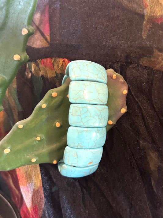 Turquoise Stone Stretch Bracelet