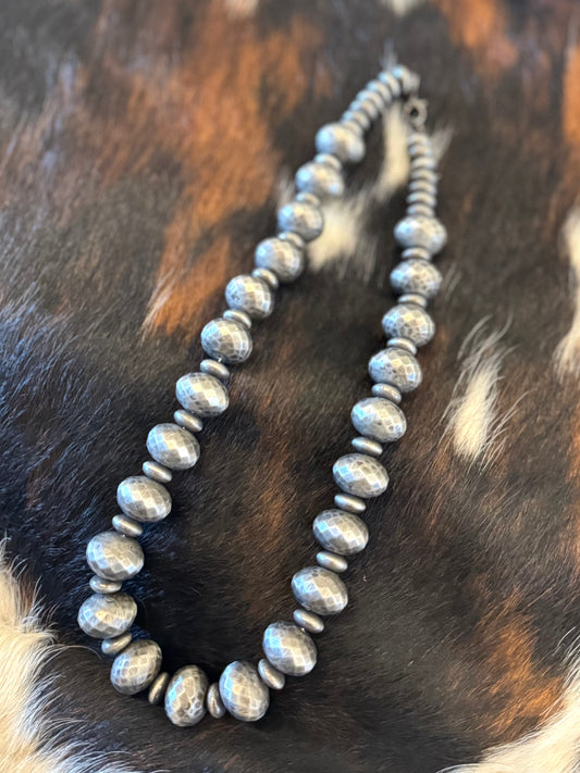 Silver Texture Bubble Necklace