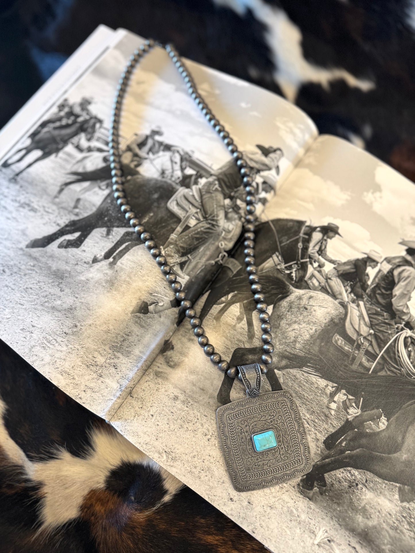 Silver Long Pendant Necklace