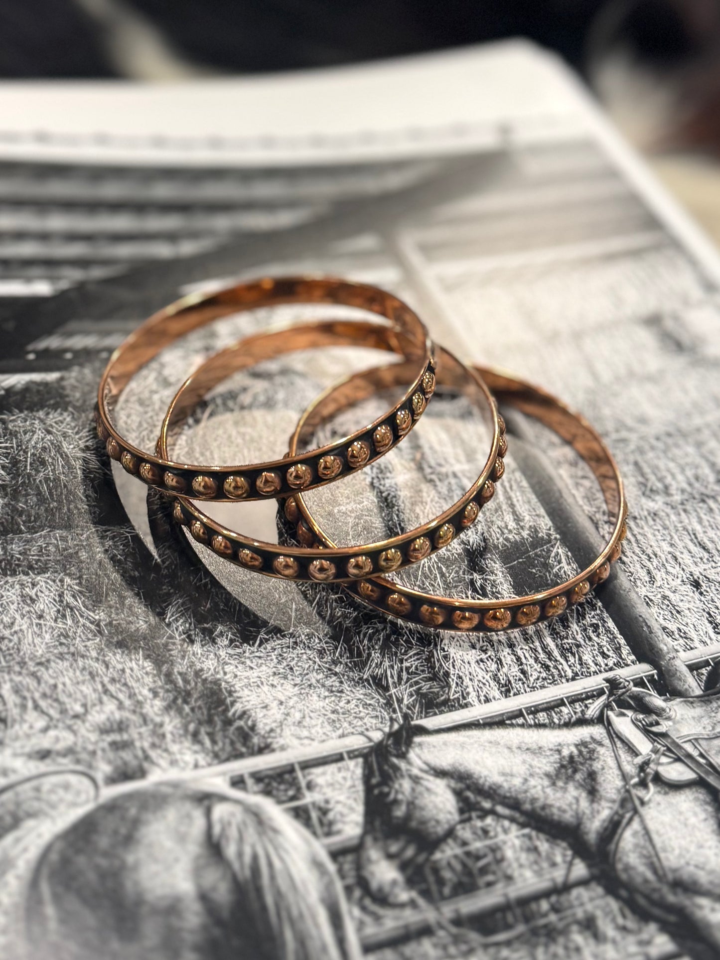 Copper Bubble Bangles