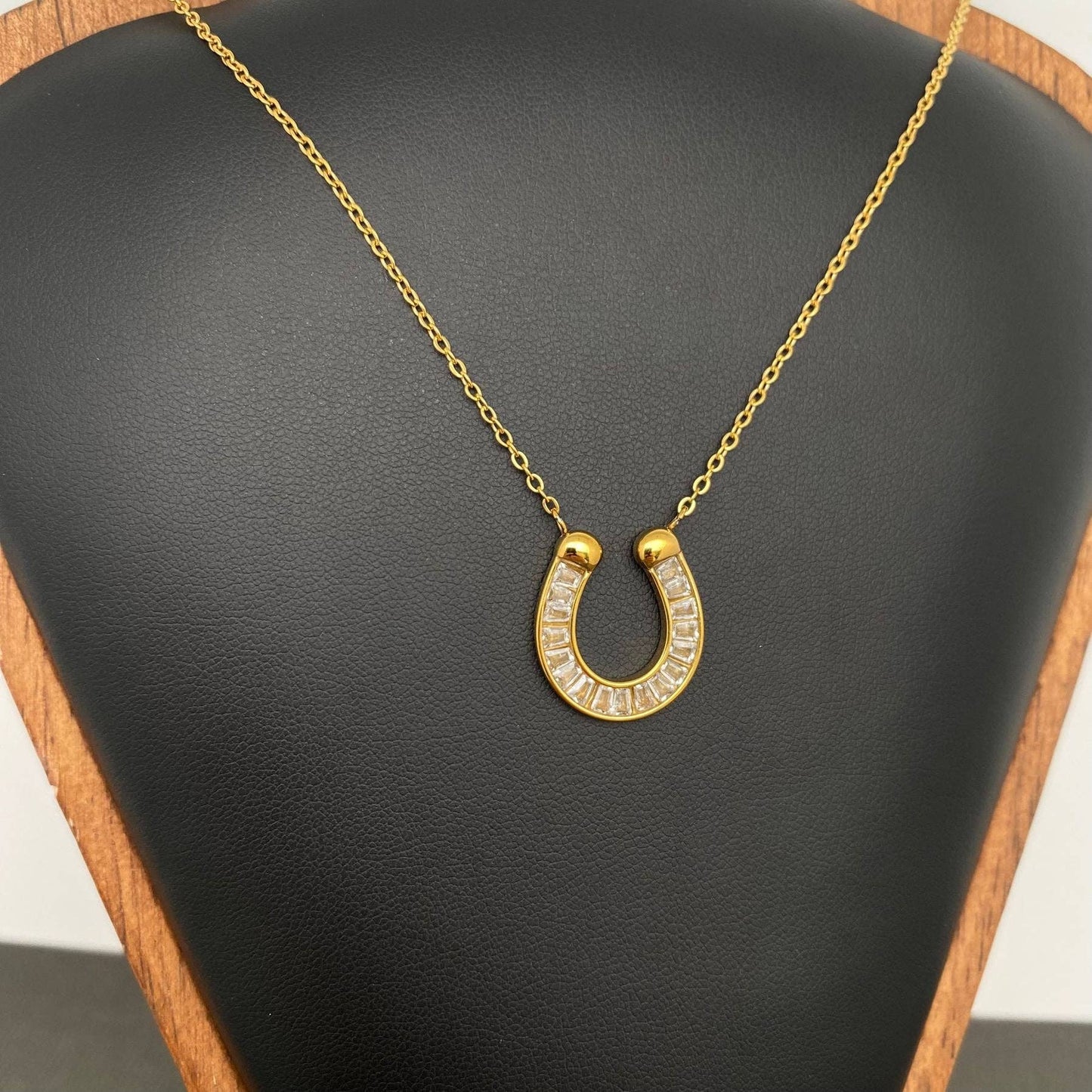 Bling + Gold Horseshoe (18k gold)
